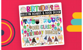 Our Class Birthday Bunch!: Birthday Bulletin board And door Decor kit