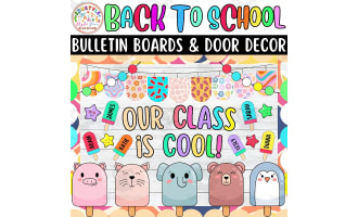 Our Class is: Popsicle Back To School Bulletin board or door Decor kit