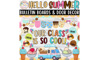 OUR CLASS IS SO COOL!: Ice Cream Bulletin boards And door Decor kit
