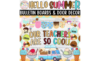 Our Teachers Are So Cool!: Summer Bulletin boards & door Decor kit