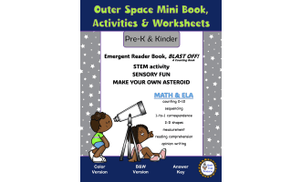 Outer Space Counting Mini Book, Worksheets & Activities