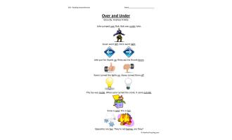 Over and Under Reading Comprehension Worksheet