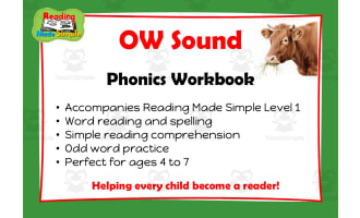 OW (cow): Phonics Workbook Reading Made Simple