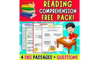 PACK OF 4 PASSAGES | READING AND COMPREHENSION | ESP+ENG