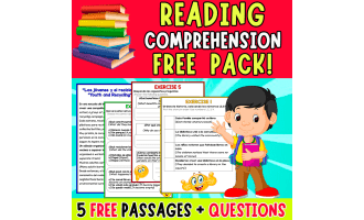 PACK OF 5 PASSAGES | READING AND COMPREHENSION | IN ENGLISH - SPANISH