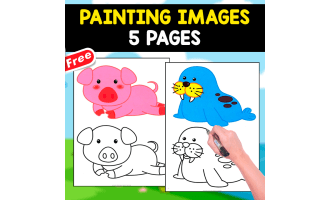 PAINTING IMAGES | 5 FREE PAGES OF ANIMALS
