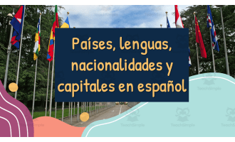 Países, lenguas, nacionalidades y capitales en español. (Práctica Integral)
