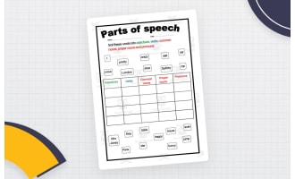 Parts of Speech Worksheet 1 – Grammar Practice