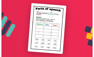 Parts of Speech Worksheet 2
