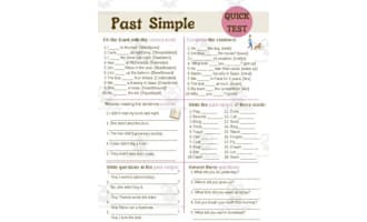 Past Simple Tense Test – ESL Worksheet