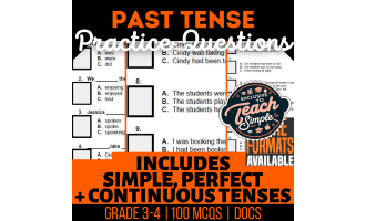 Past Tense Practice Questions - Grammar Grade 3-4 (Docs)