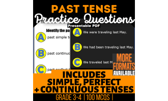 Past Tense Practice Questions - Grammar Grade 3-4 (Presentable PDF)