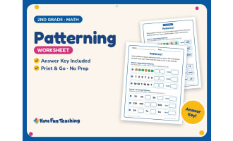 Patterning Worksheet – 2nd Grade Patterns & Sequencing Practice