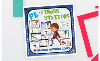 PE Fitness Stations – 44 Movement Cards