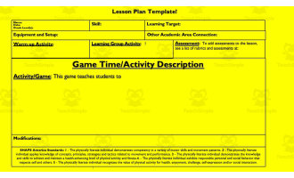 PE Lesson Plan Template