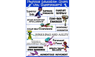 PE Poster Visuals: Physical Education Super Powers