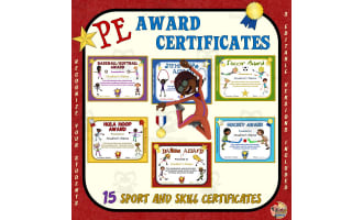 PE Award Certificates by Teach Simple