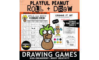 Peanut Roll and Draw Games | Peanut Lover's Day March Art Activity