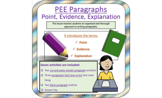 PEE Paragraphs – Point, Evidence, Explanation Format