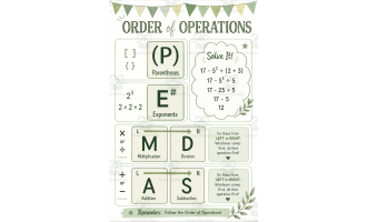 PEMDAS Order of Operations Work Packet + 5 additional Review pages!