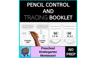Pencil Control Tracing Worksheets for Pre-K & Kindergarten Pre-Writing