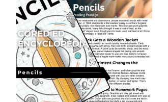 Pencils Reading Comprehension Passage - Cored Ed Encyclopedia