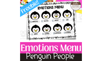 Penguin Feelings Chart and Reference Poster For Emotions