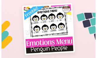 Penguin Feelings Chart and Reference Poster For Emotions