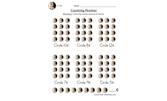 Pennies Circle Worksheet