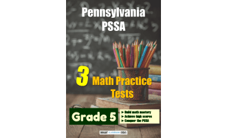 Pennsylvania PSSA Pack of 3 Math Tests for Grade 5