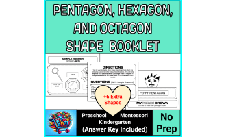 Pentagon, Hexagon, and Octagon Tracing & Coloring For Kindergarten