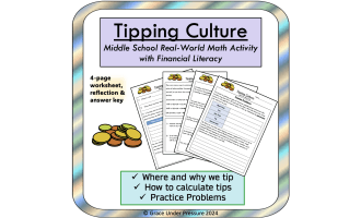 Percent Word Problems – Tipping & Gratuities Math