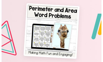 Perimeter & Area of Rectangles & Squares Word Problems Digital Activit