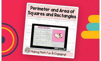 Perimeter and Area of Rectangles and Squares Word Problems Digital Self-Checking