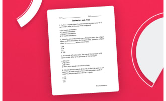 Perimeter and Area Worksheet
