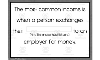 Personal Money Management Boom Cards