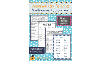 Phoneme /er/ Activity Packet