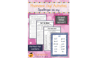 Phoneme /oy/ Activity Packet