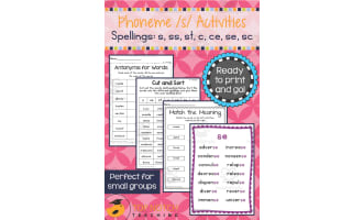 Phoneme /s/ Activity Packet