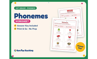 Phonemes Worksheet – 1st Grade Blends & Consonants Practice