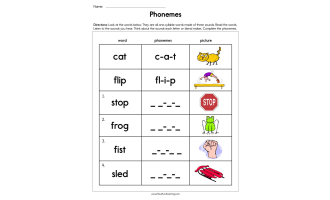 Phonemes Worksheet