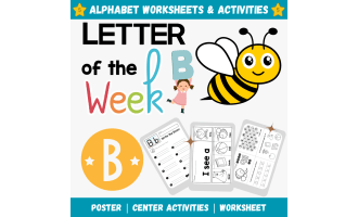 Phonic Letter of the Week B | Back to School Alphabet Worksheets