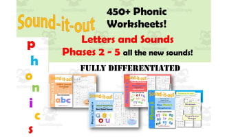 Phonic Worksheets Phases 2, 3, 4 and 5 BUNDLE: Science of Reading