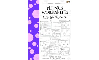 Phonics Ai, Ee, Igh, Oa, Oo, Oo Worksheets