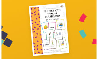 Phonics CVC Words Flashcard BL, BR, CL, CR, DR