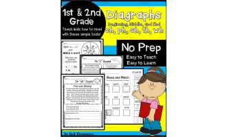 Phonics / Digraphs for 1st and 2nd Grade: Beginning, Middle, and Ending Sounds