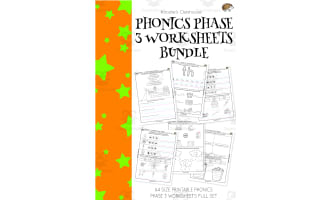 Phonics Phase 3 Worksheets Bundle