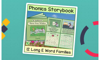 Phonics Story with Spelling Activities for Long E Vowel Sound