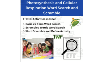 Photosynthesis & Cellular Respiration Word Search & Scramble Activity