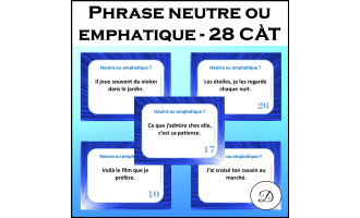 Phrase neutre ou emphatique - 28 CÀT